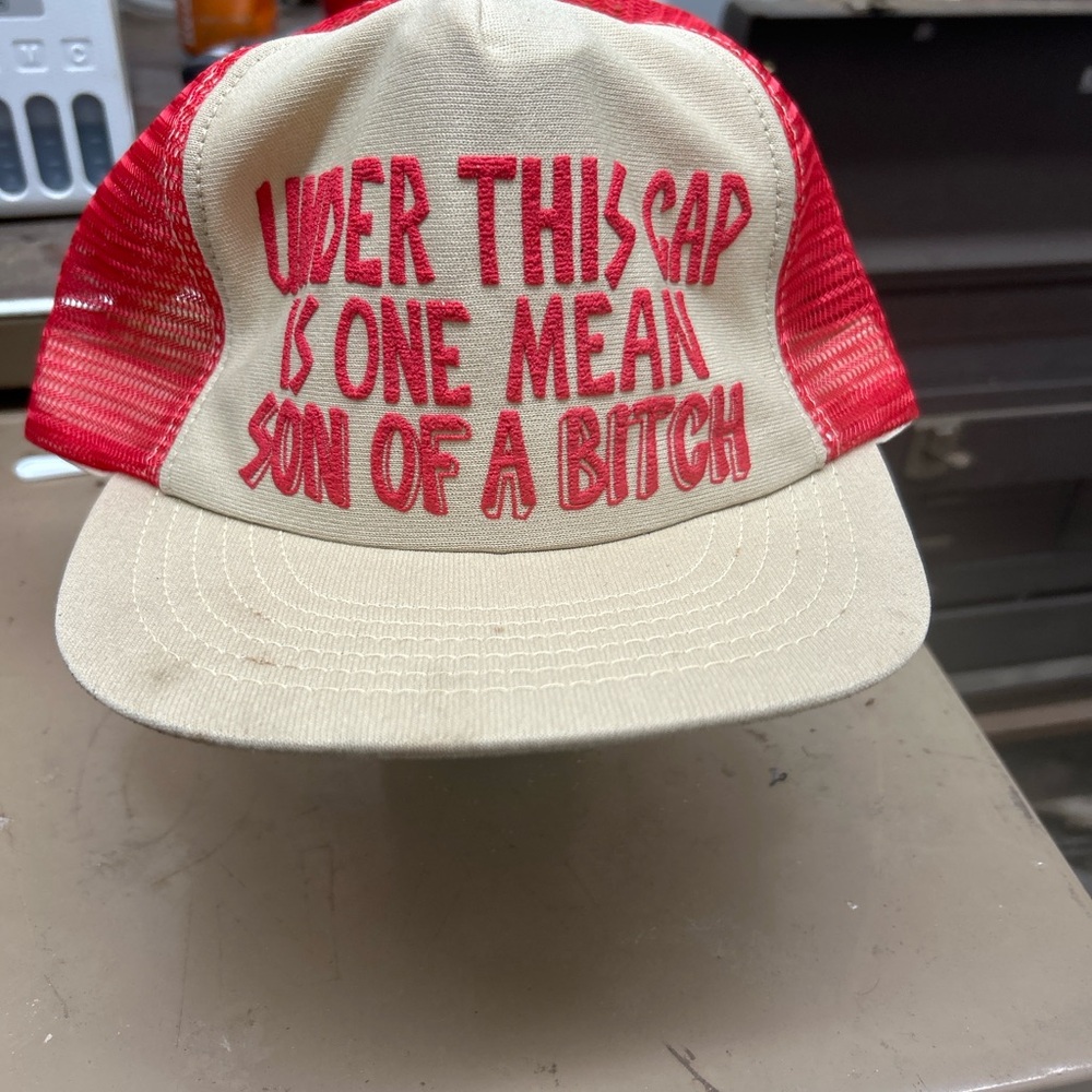 Old Glory Red and Beige Trucker Hat